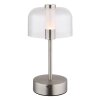 Skyler Lampe à poser Luminaires Globo Lighting LED Nickel mat, 1 lumière