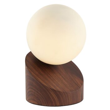 Alisa Lampe à poser Luminaires Globo Lighting Bois foncé, Écru, 1 lumière