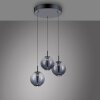 E-Infinity Suspension Luminaires Paul Neuhaus LED Gris, 3 lumières, Télécommandes