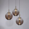 E-Infinity Suspension Luminaires Paul Neuhaus LED Bronze, 3 lumières, Télécommandes