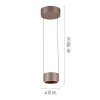 Clipse Suspension Luminaires Paul Neuhaus LED Bronze, 2 lumières, Télécommandes