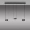 Clipse Suspension Luminaires Paul Neuhaus LED Gris, 6 lumières, Télécommandes