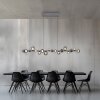 E-Popup Suspension Luminaires Paul Neuhaus LED Argenté, 18 lumières, Télécommandes