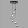 Popup Suspension Luminaires Paul Neuhaus LED Gris, 7 lumières, Télécommandes