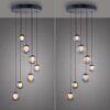 Popup Suspension Luminaires Paul Neuhaus LED Gris, 7 lumières, Télécommandes