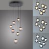 Popup Suspension Luminaires Paul Neuhaus LED Gris, 7 lumières, Télécommandes