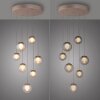 Popup Suspension Luminaires Paul Neuhaus LED Bronze, 7 lumières, Télécommandes