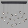 Popup Suspension Luminaires Paul Neuhaus LED Gris, 19 lumières, Télécommandes
