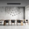 Popup Suspension Luminaires Paul Neuhaus LED Gris, 19 lumières, Télécommandes