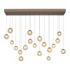 Popup Suspension Luminaires Paul Neuhaus LED Bronze, 19 lumières, Télécommandes