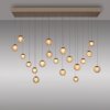 Popup Suspension Luminaires Paul Neuhaus LED Bronze, 19 lumières, Télécommandes