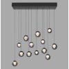 Popup Suspension Luminaires Paul Neuhaus LED Gris, 13 lumières, Télécommandes