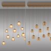 Popup Suspension Luminaires Paul Neuhaus LED Bronze, 13 lumières, Télécommandes
