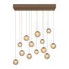 Popup Suspension Luminaires Paul Neuhaus LED Bronze, 13 lumières, Télécommandes