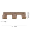 Cup Plafonnier Luminaires Paul Neuhaus LED Bronze, 3 lumières