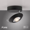 Oculis Plafonnier Luminaires Paul Neuhaus LED Noir, 1 lumière