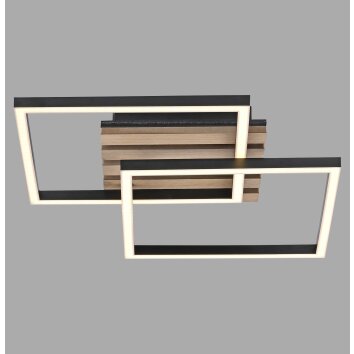 AKUSTIKA Plafonnier Luminaires Leuchten Direkt LED Noir, 1 lumière