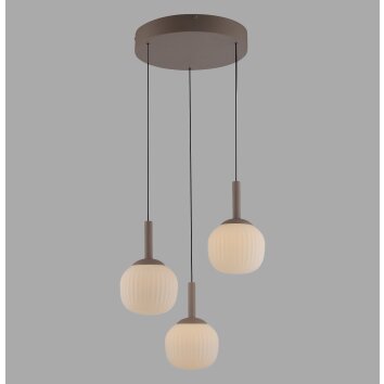 NAMI Suspension Luminaires Leuchten Direkt LED Sable, 3 lumières