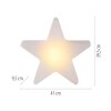 STAR Lampe à poser Luminaires Leuchten Direkt LED Blanc, 1 lumière, Télécommandes, Changeur de couleurs