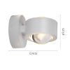 AKKU-CHIA Applique murale Luminaires Leuchten Direkt LED Blanc, 2 lumières, Télécommandes