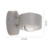 AKKU-CHIA Applique murale Luminaires Leuchten Direkt LED Sable, 2 lumières, Télécommandes