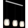 Maribel Suspension Luminaires Globo Lighting Chrome, 3 lumières