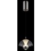Bernie Suspension Luminaires Globo Lighting LED Chrome, Noir, 1 lumière, Détecteur de mouvement