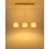 Deleon Suspension Luminaires Globo Lighting Chrome, Sable, 3 lumières