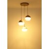 Ragusa Suspension Luminaires Globo Lighting Chrome, Blanc, 3 lumières