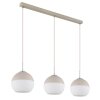 Ragusa Suspension Luminaires Globo Lighting Chrome, Blanc, 3 lumières