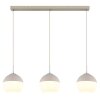 Ragusa Suspension Luminaires Globo Lighting Chrome, Blanc, 3 lumières