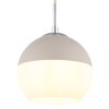 Ragusa Suspension Luminaires Globo Lighting Chrome, Blanc, 1 lumière