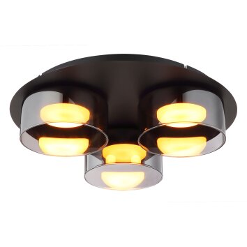 Higgins Plafonnier Luminaires Globo Lighting Noir, 3 lumières
