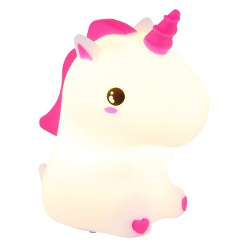 Unicorn Lampe à poser Luminaires Globo Lighting LED Rose, Blanc, 1 lumière