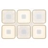 Mosaiko Plafonnier Luminaires Globo Lighting LED Sable, Blanc, 1 lumière, Télécommandes