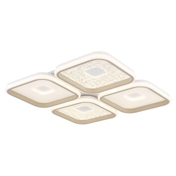 Mosaiko Plafonnier Luminaires Globo Lighting LED Sable, Blanc, 1 lumière, Télécommandes