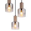 Walton Suspension Luminaires Globo Lighting Brun, 3 lumières