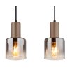 Walton Suspension Luminaires Globo Lighting Brun, 4 lumières