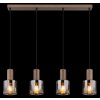 Walton Suspension Luminaires Globo Lighting Brun, 4 lumières
