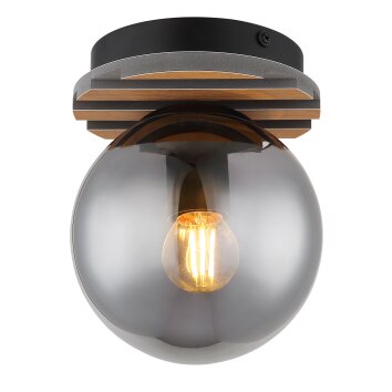 Parsons Plafonnier Luminaires Globo Lighting Écru, Noir, 1 lumière