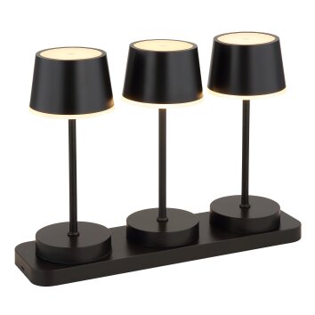 Dawson Lampe à poser Luminaires Globo Lighting LED Noir, 1 lumière, Télécommandes, Changeur de couleurs