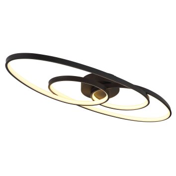 Spira Plafonnier Luminaires Globo Lighting LED Noir, 1 lumière