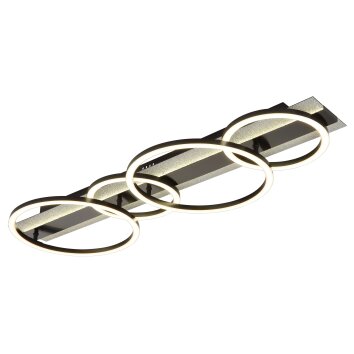 Norberto Plafonnier Luminaires Globo Lighting LED Noir, Argenté, 1 lumière