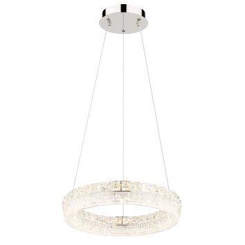 Laurel Suspension Luminaires Globo Lighting LED Chrome, 1 lumière, Télécommandes