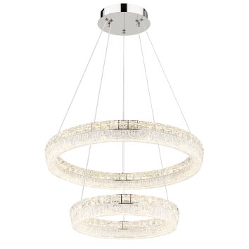 Laurel Suspension Luminaires Globo Lighting LED Chrome, 1 lumière, Télécommandes