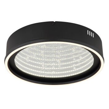 Mirrora Plafonnier Luminaires Globo Lighting LED Noir, 1 lumière, Télécommandes