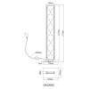 Mirrora Lampadaire Luminaires Globo Lighting LED Noir, 1 lumière, Télécommandes