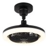 Lidea Ventilateur de plafond lumineux Luminaires Globo Lighting LED Noir, 1 lumière, Télécommandes