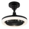 Lidea Ventilateur de plafond lumineux Luminaires Globo Lighting LED Noir, 1 lumière, Télécommandes