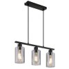 Hadera Suspension Luminaires Globo Lighting Noir, 3 lumières